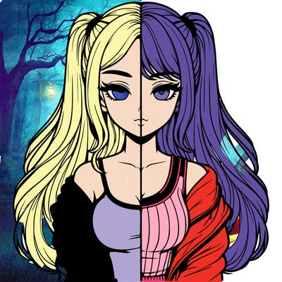 realistic girl split