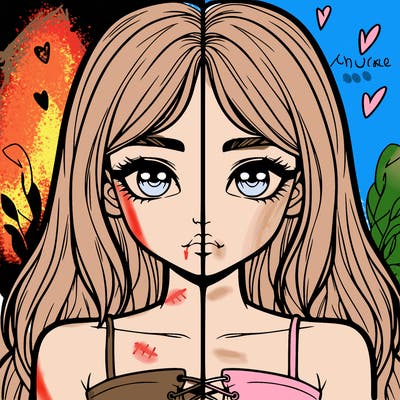 realistic girl split