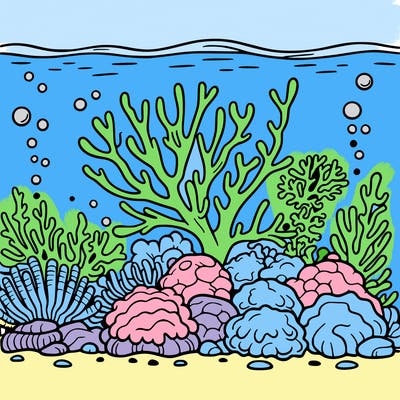 coral-reef out line