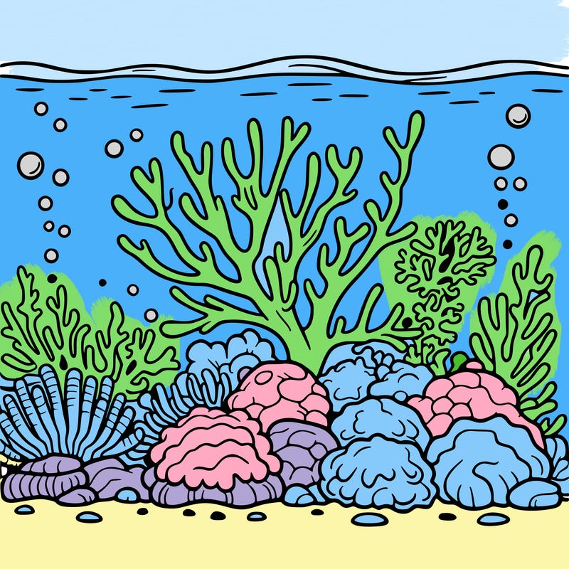 coral-reef out line