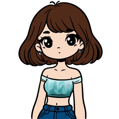 girl in a cute crop top