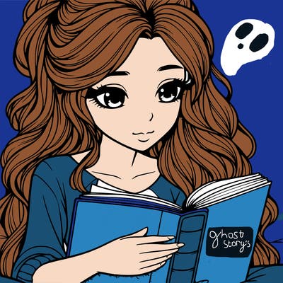 realistic girl reading a book