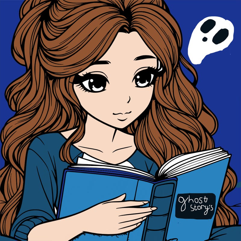 realistic girl reading a book