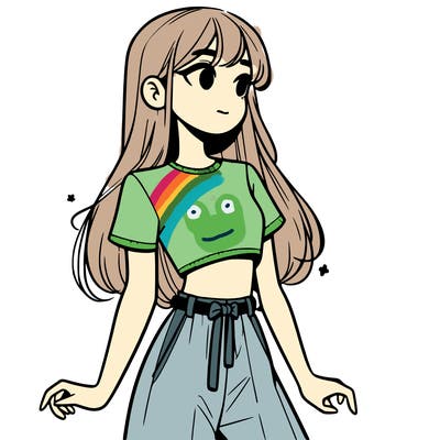 girl in a cute crop top