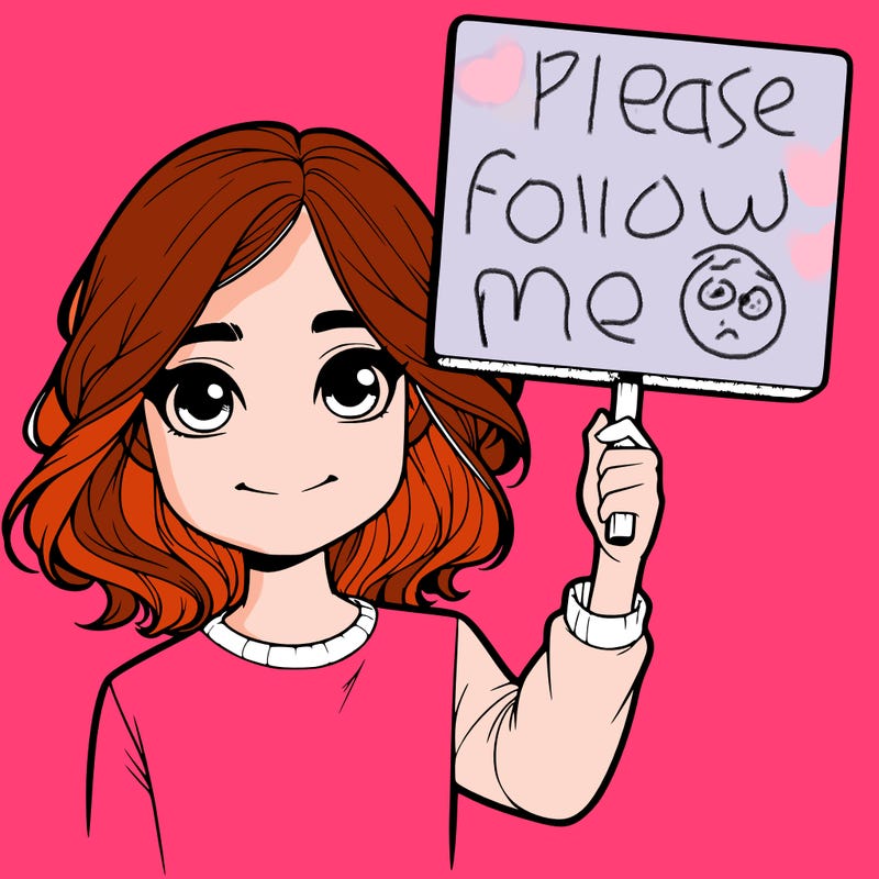 realistic girl holding up a sign