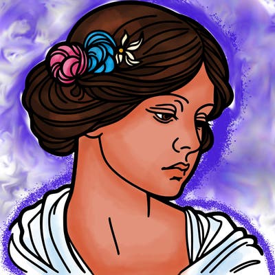 pop art style woman