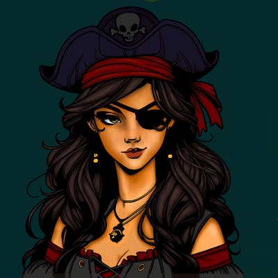 realistic pirate that’s a girl