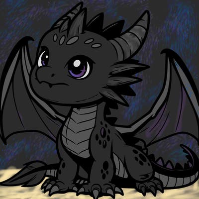fierce baby night dragon
