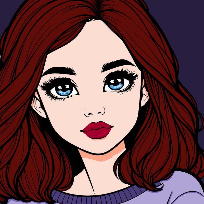 realistic girl whith cute eyes