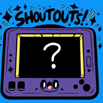 blank canvas that says above it shoutouts