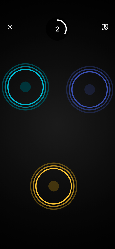 Board Game Guru - First player selection tool in the Board Game Guru app with glowing touch circles