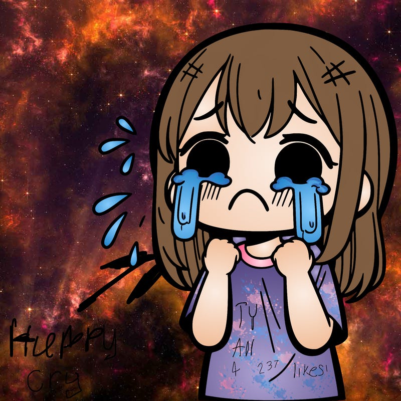 a girl crying