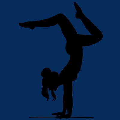 a woman doing a handstand