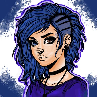 realistic punk style girl