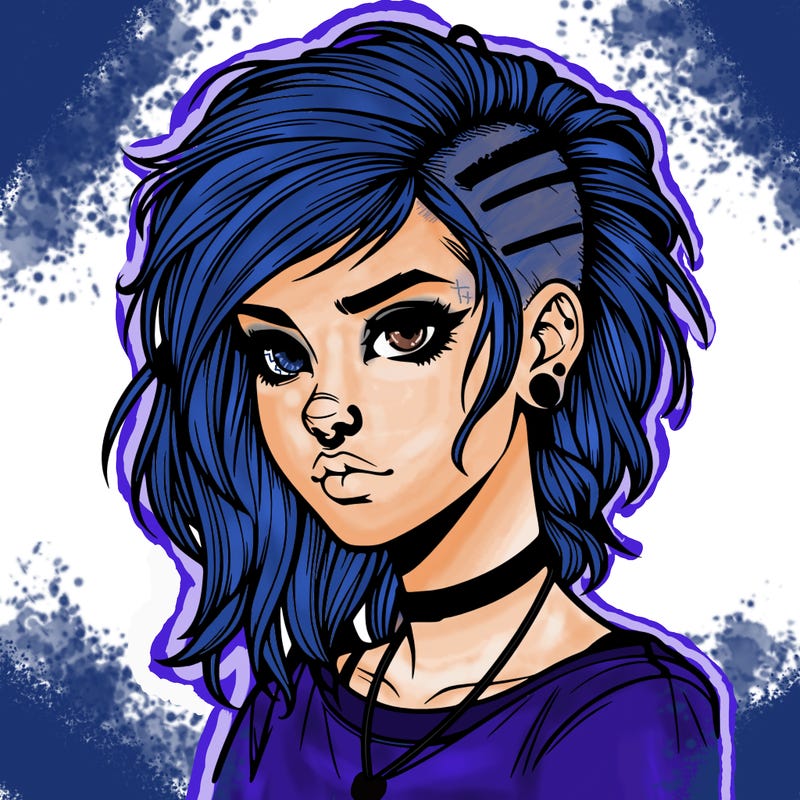 realistic punk style girl