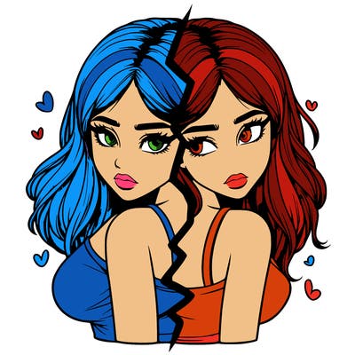 realistic girl split