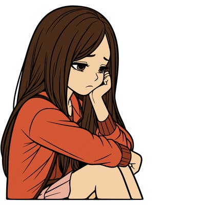 a realistic girl with depression