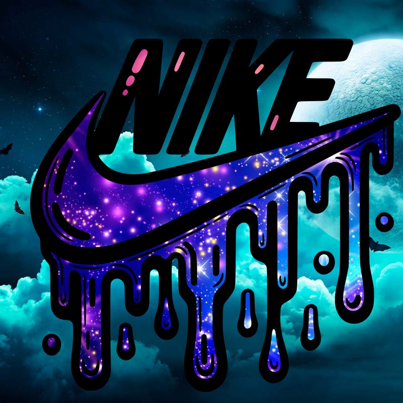 dripping nike logo