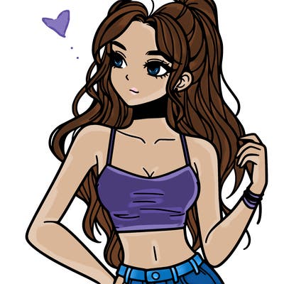 girl in crop top