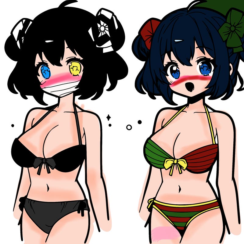 anime girl in swimsuit