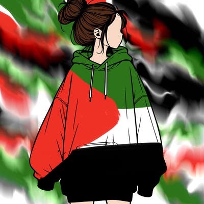 realistic girl with a oversized sweatshirt on and a bun