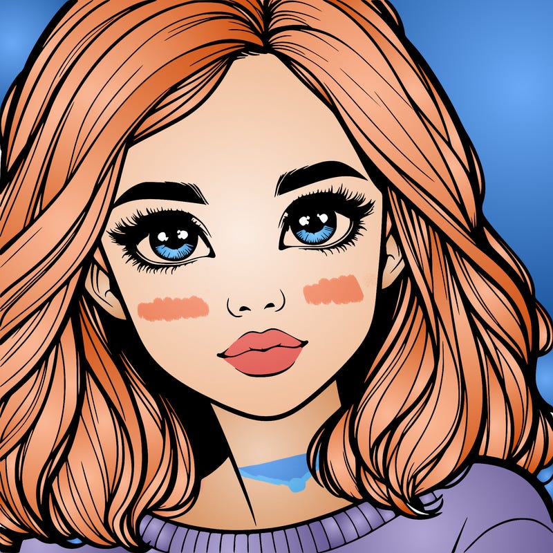 realistic girl whith cute eyes