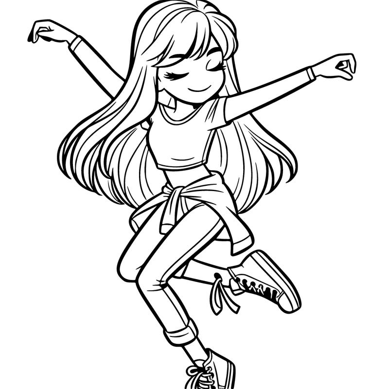 a teenage girl dancing
