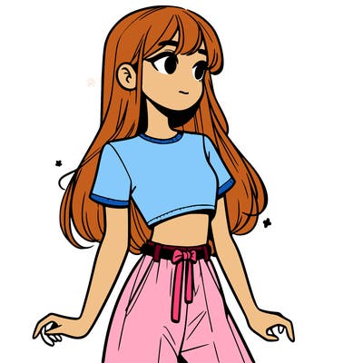 girl in a cute crop top