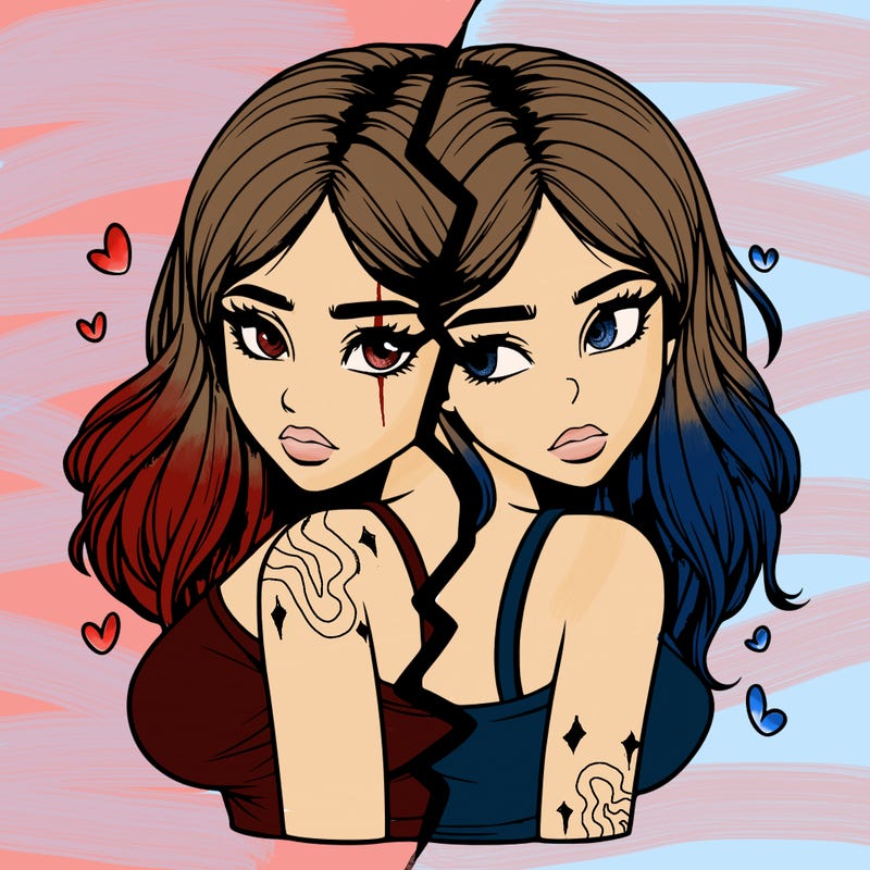 realistic girl split