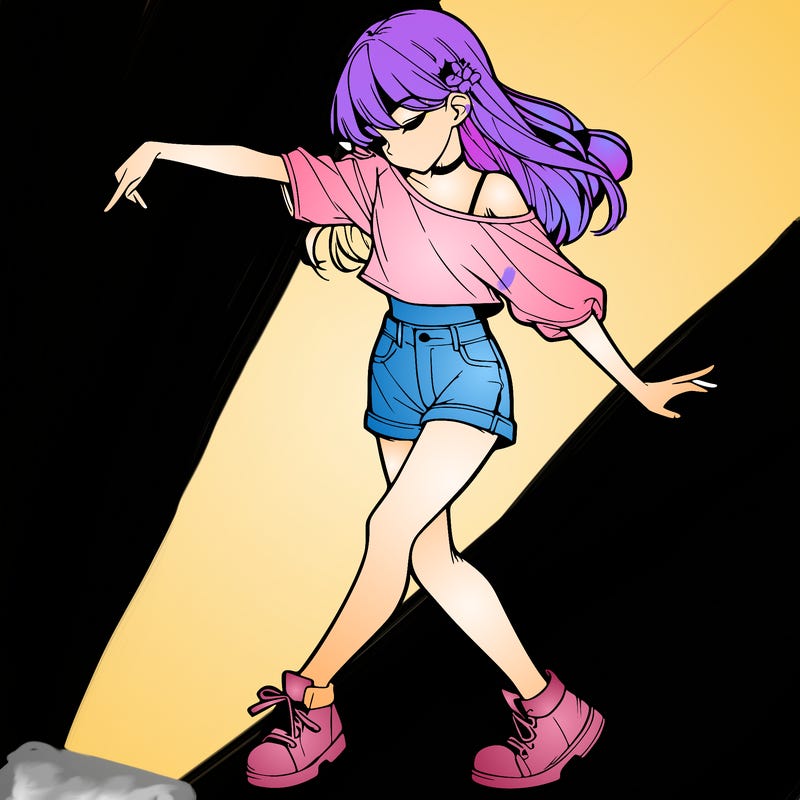 realistic girl danceing