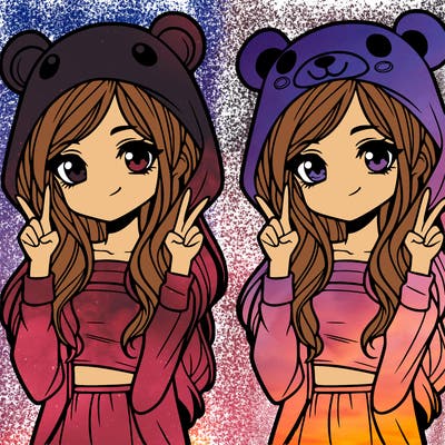 teen girl in animal costume