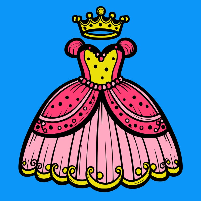 gown with tiara