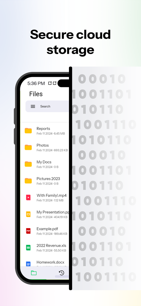 Drime: Files Cloud Storage - Smartphone displaying Drime app file manager for secure cloud storage