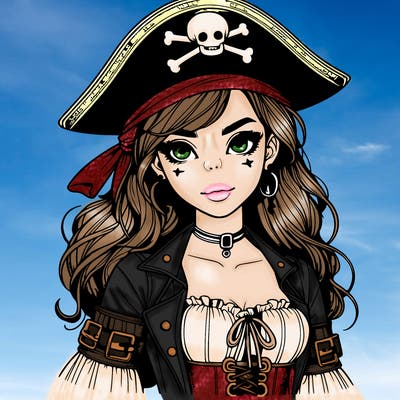 realistic pirate girl