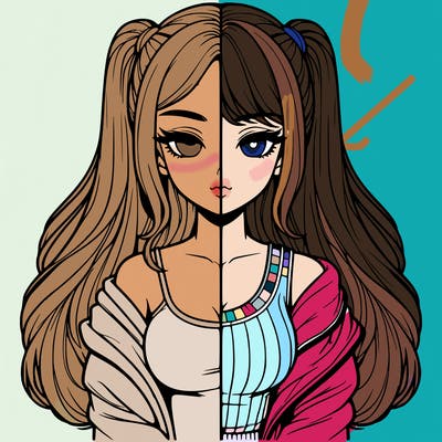 realistic girl split