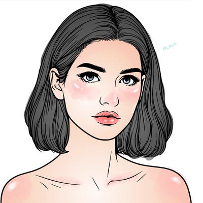 realistic portrait of woman