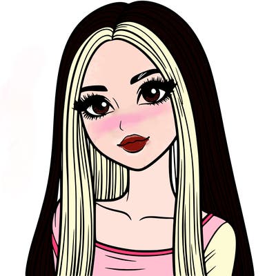 realistic girl with straight and long hair