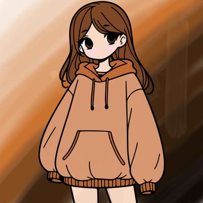 girl with big sweatshirt