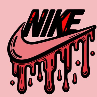 dripping nike logo