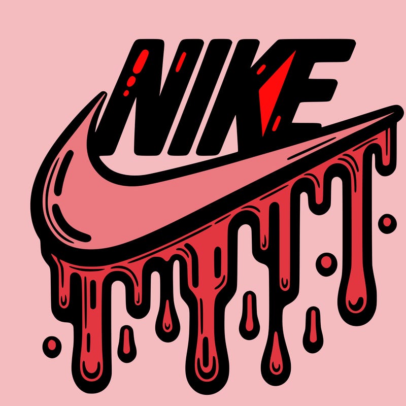 dripping nike logo