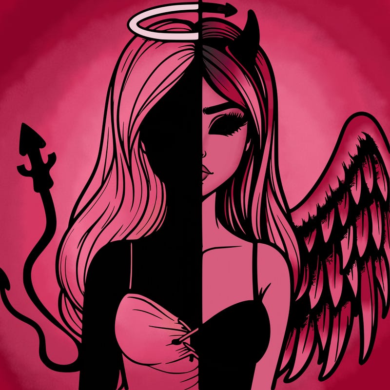 devil vs angel realistic girl