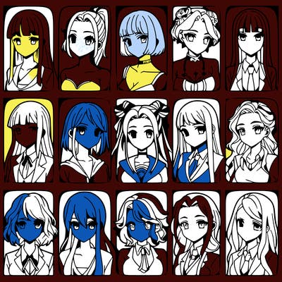 girls that look diffrent anime