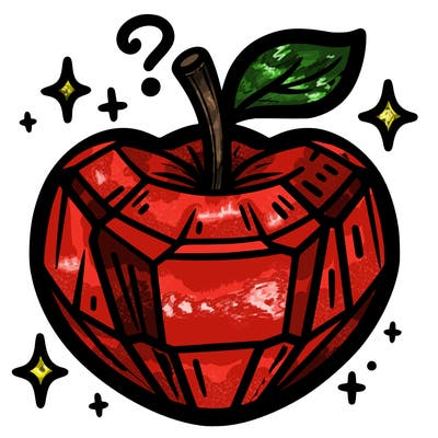 very shiny crystal apple