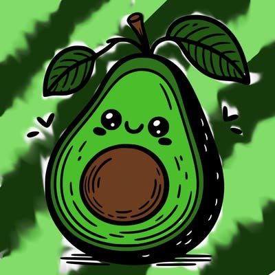 cartoon avocado