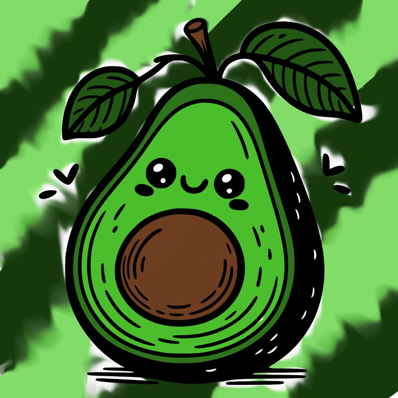 cartoon avocado