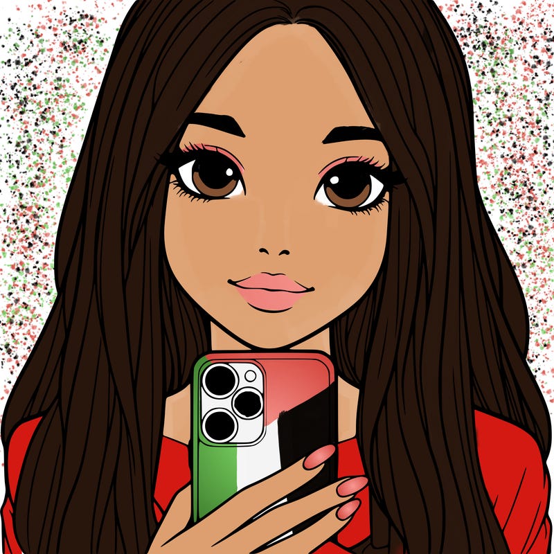 realistic girl with a phone