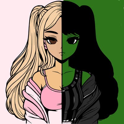 realistic girl split