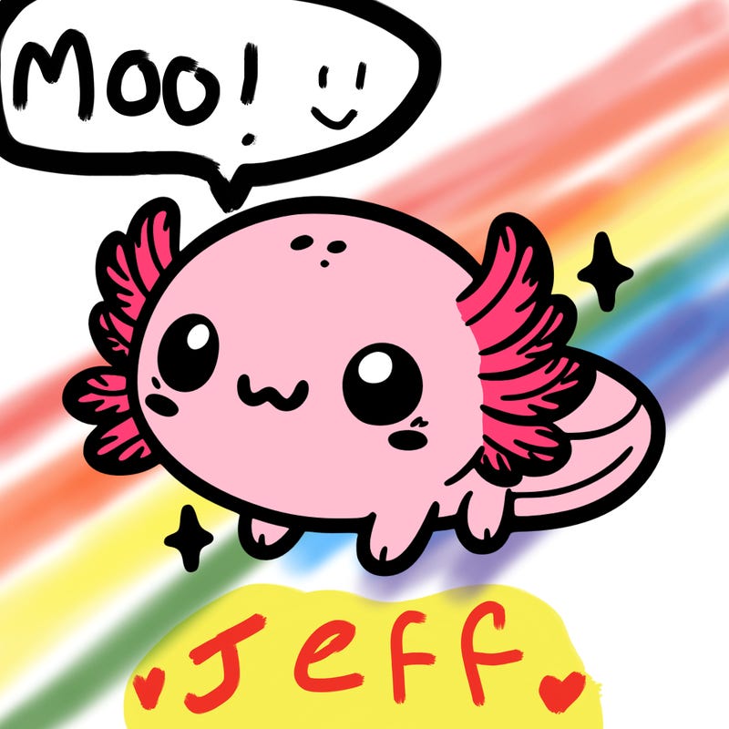 cute easy baby axolotl