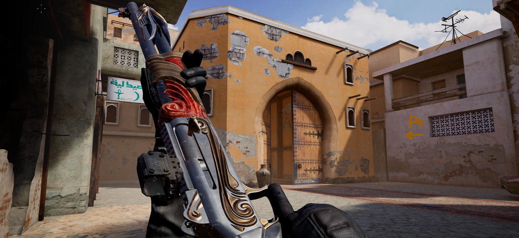 Special Forces Group 3 - First person view of a customized shotgun in Special Forces Group 3