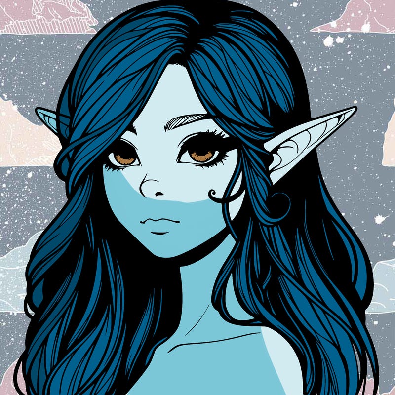 elf girl realistic dark fantasy